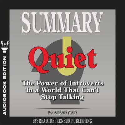  Quiet: The Power of Introverts in a World That Can’t Stop Talking 깊은 생각을 위한 명상과 외향적인 세상에 맞서다!